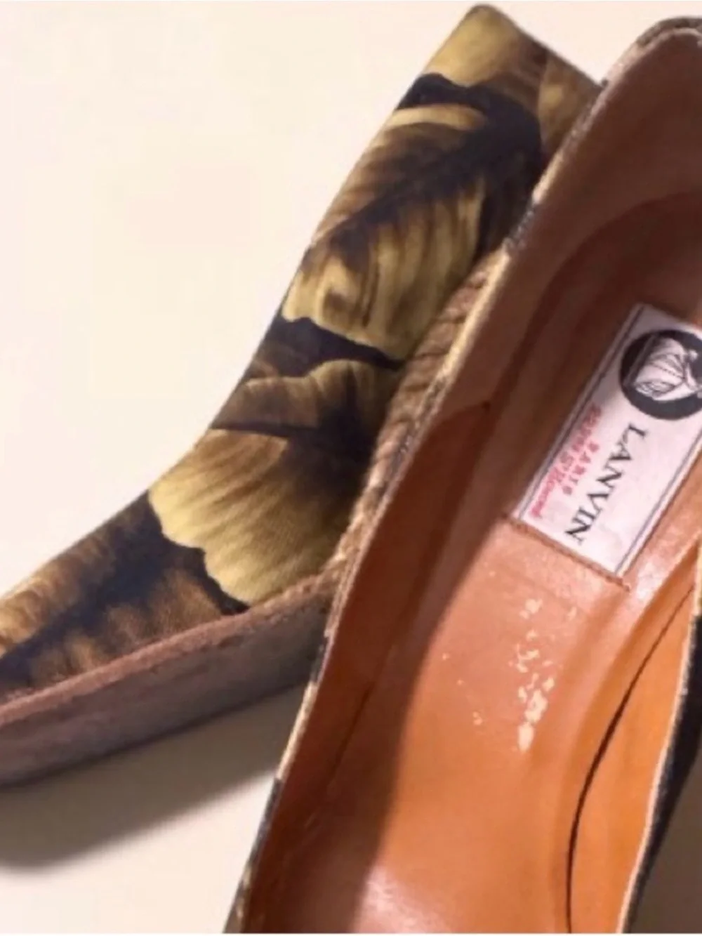 Vintage Lanvin Paris Banana Leaf Espadrilles Size 8.5